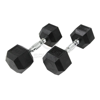 Rubber Coated Hex Dumbbells